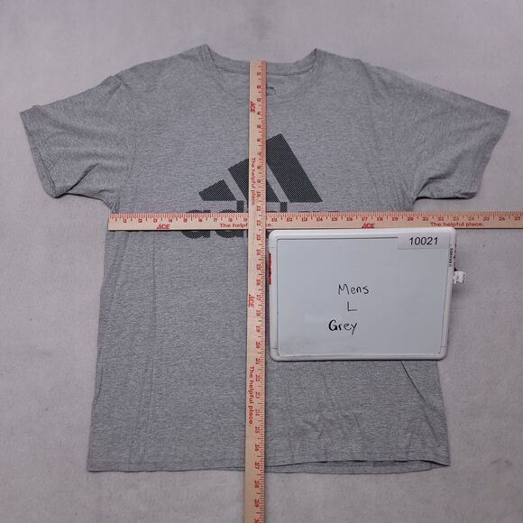Adidas Casual Short Sleeve Graphic T-Shirt Adult Mens Size Large L Gray - Picture 8 of 9